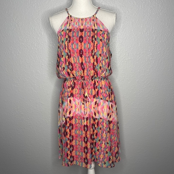 Jessica Simpson colorful‎ dress halter neck - Picture 2 of 10